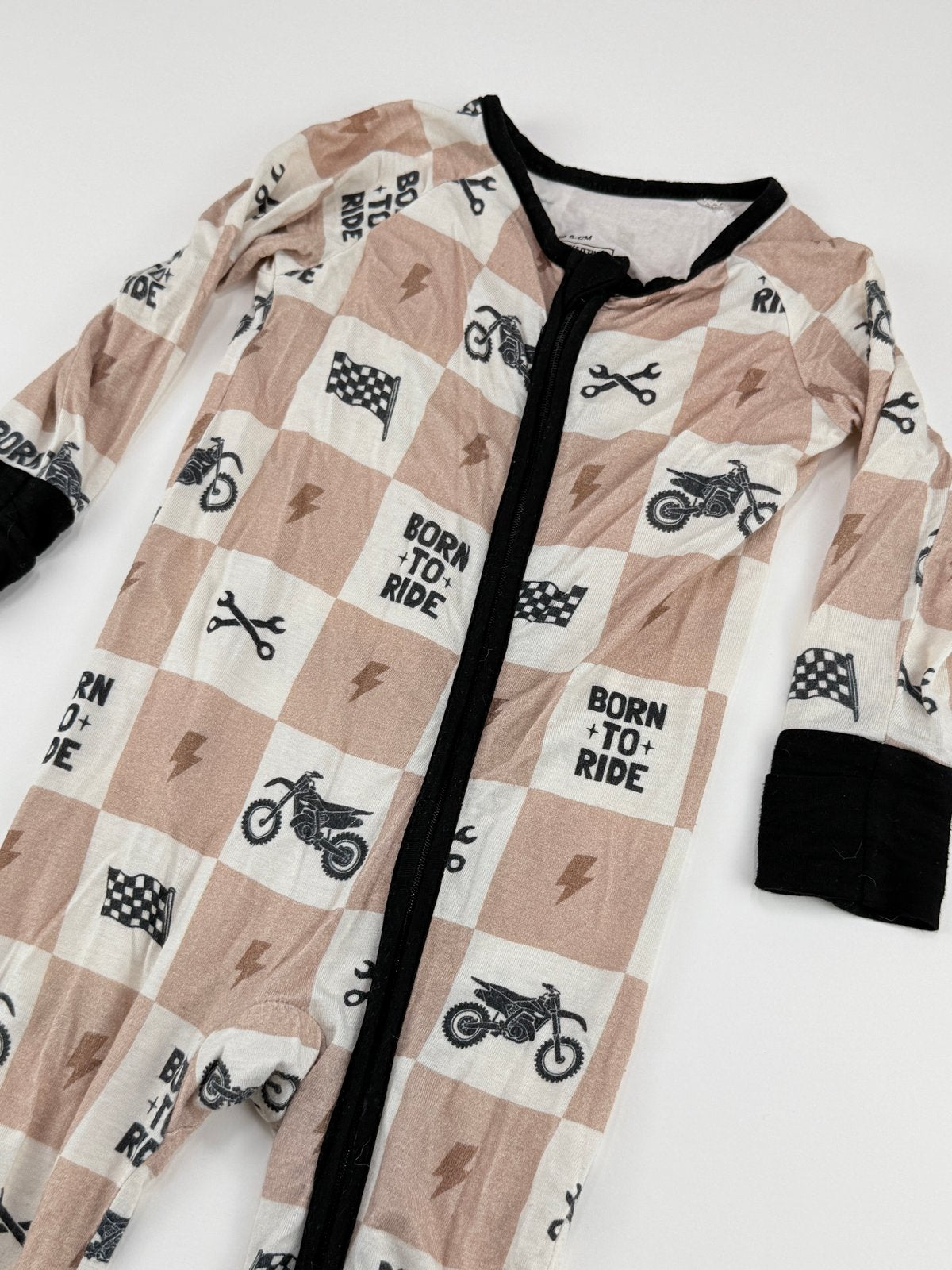 Born to Ride Bamboo Zip Sleeper Size 6-12M