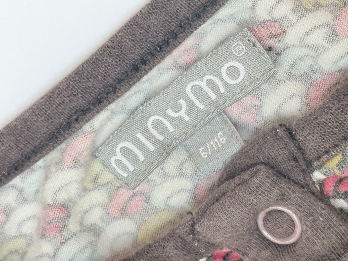 Minymo Patterned Long Sleeve Bodysuit Size 6