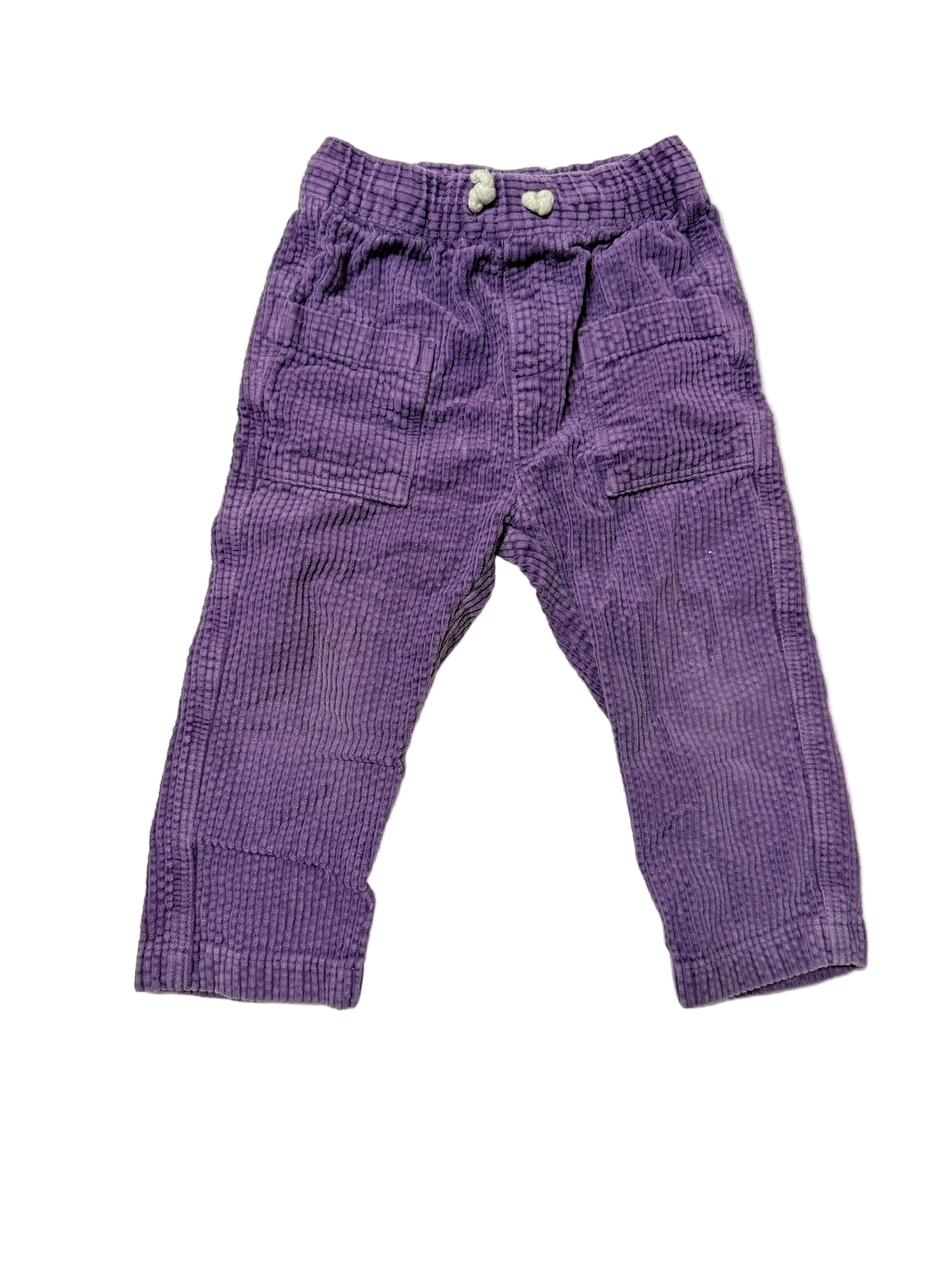 H&M- Girls Purple Corduroy - 1.5-2T
