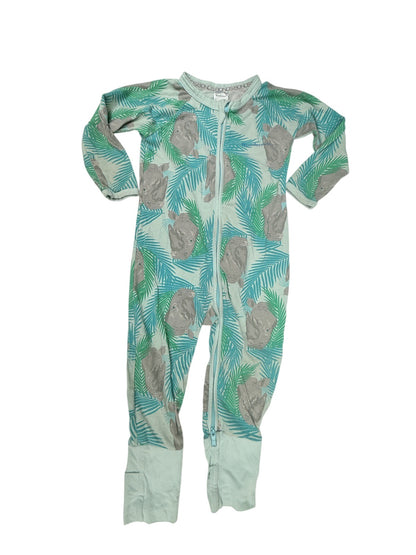 Bonds Wondersuit Rhino Print Footed Sleeper 12-18M