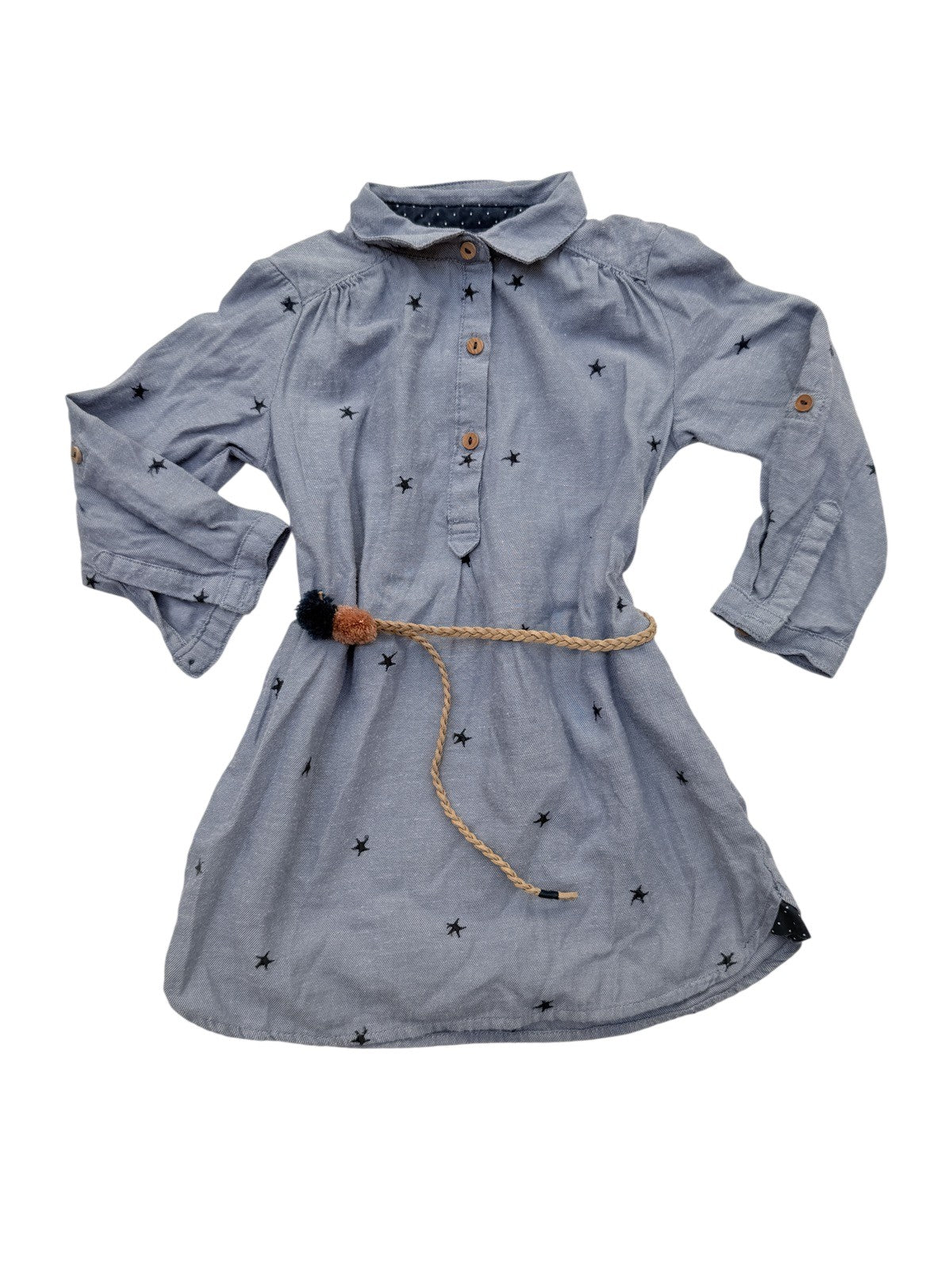 Zara Baby Girl Star Shirt Dress Size 2-3Y