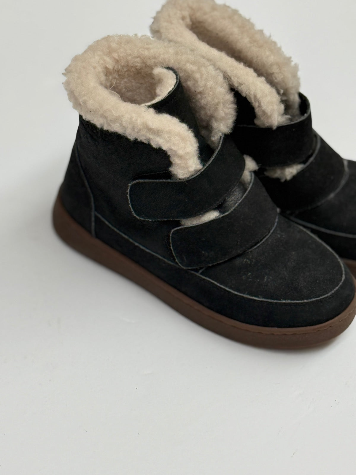 Donsje - Black Suede Shearling Winter Boots US13
