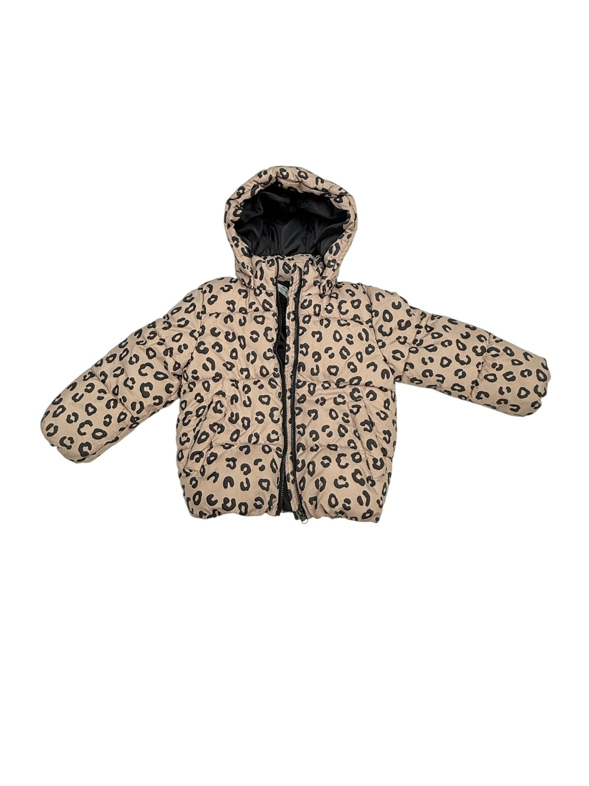 H&M Leopard Print Puffer Jacket Size 5T 6