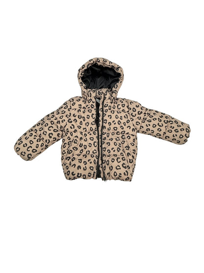 H&M Leopard Print Puffer Jacket Size 5T 6