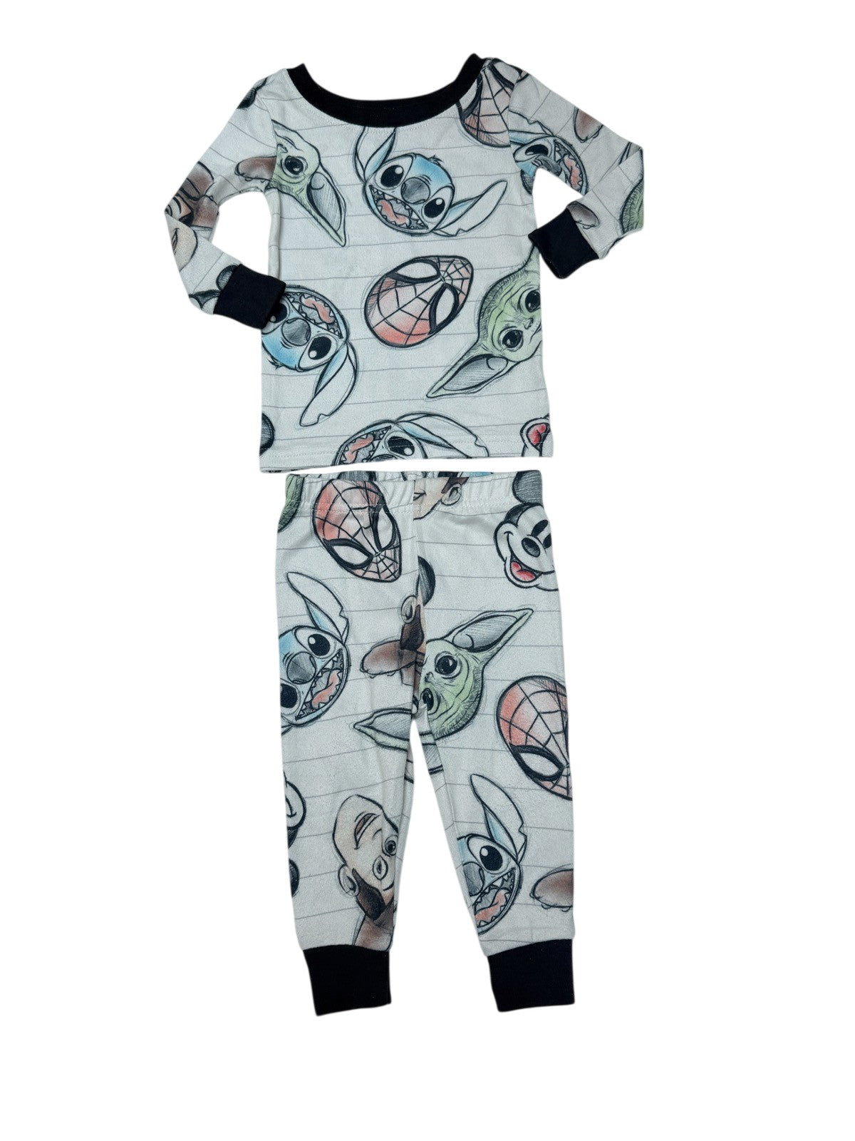 Disney 100 Multi-Character Pajama Set 18M