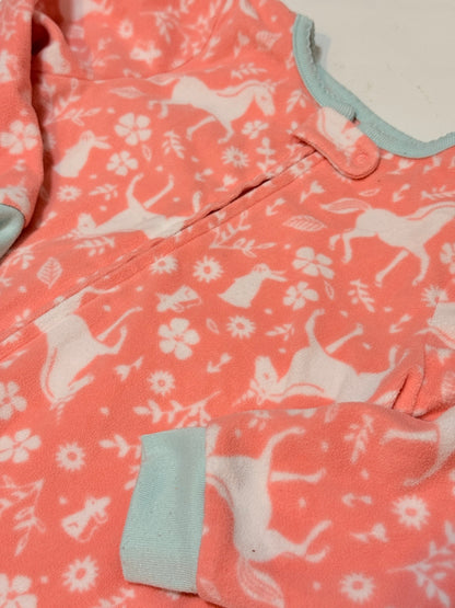 Carter's Fleece Footed Sleeper Unicorn 3T