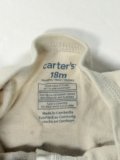 Carter's Bear Print Zip-Up Sleeper 18M