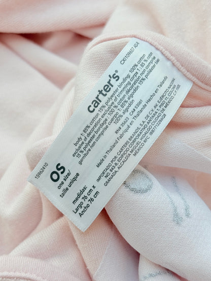 Carter's Pink Bunny Hooded Baby Towel OS 0-12m