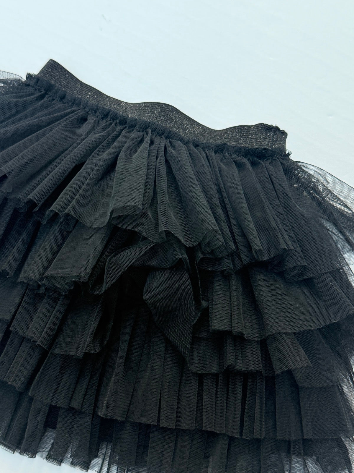 Zara Kids Black Tiered Tulle Skirt 6Y