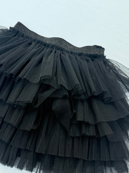 Zara Kids Black Tiered Tulle Skirt 6Y