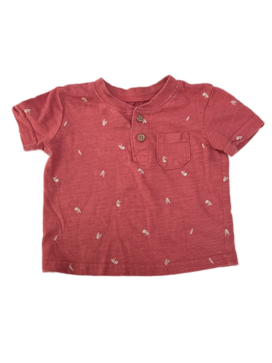 George Baby Red Print T-Shirt 3-6M