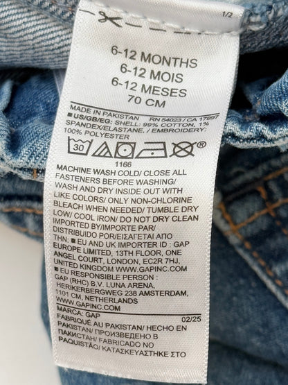 Gap Denim Daisy Embroidered Mom Jean 6-12M