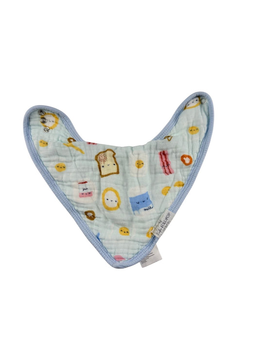 Loulou Lollipop Breakfast Print Muslin Bandana Bib 0-12M