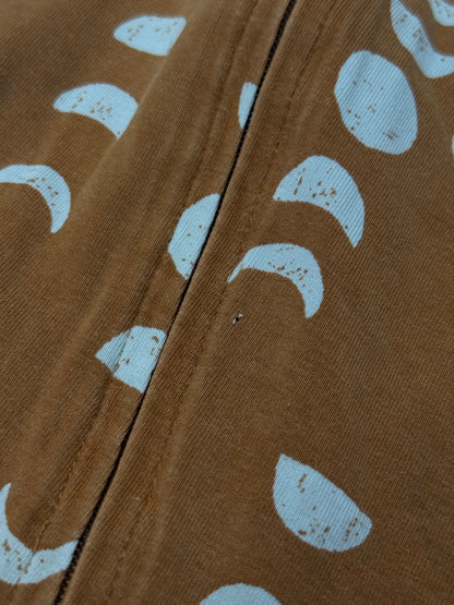 Loulou Lollipop Moon Phase Print Zip Romper 6-12M