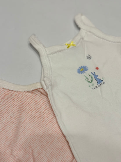 Petit Bateau Baby Bodysuit Set 2-Pack 12m