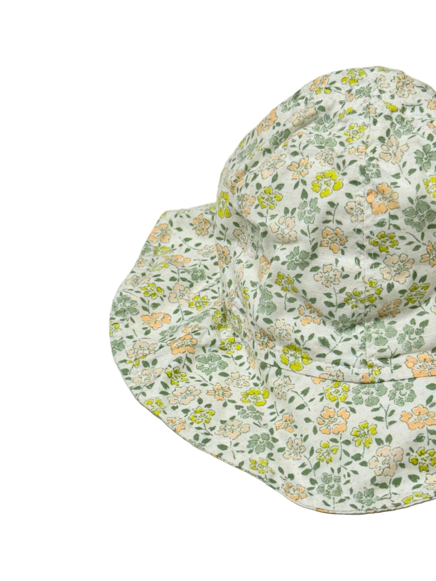 Carter’s Baby Floral Sun Hat | Cream Floral Print | Size 12M