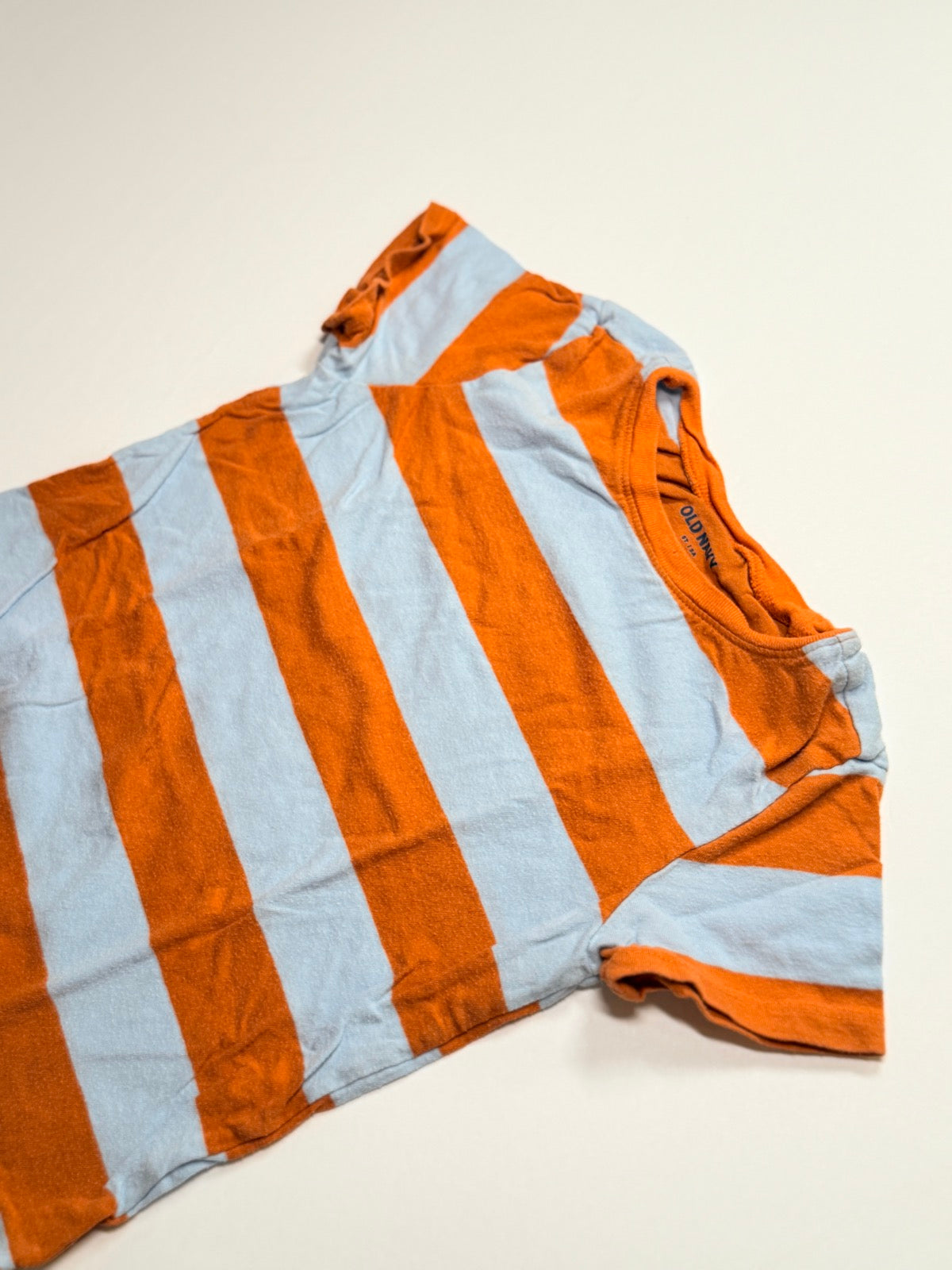 Old Navy Orange Blue Stripe T-Shirt 5T