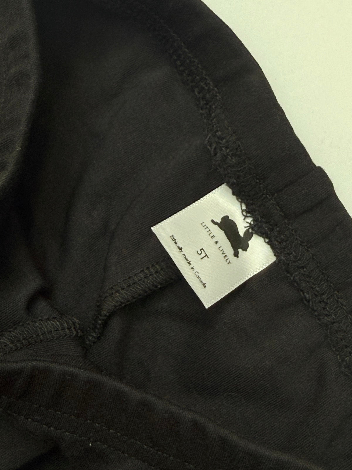 Little & Lively Black Leggings 5T