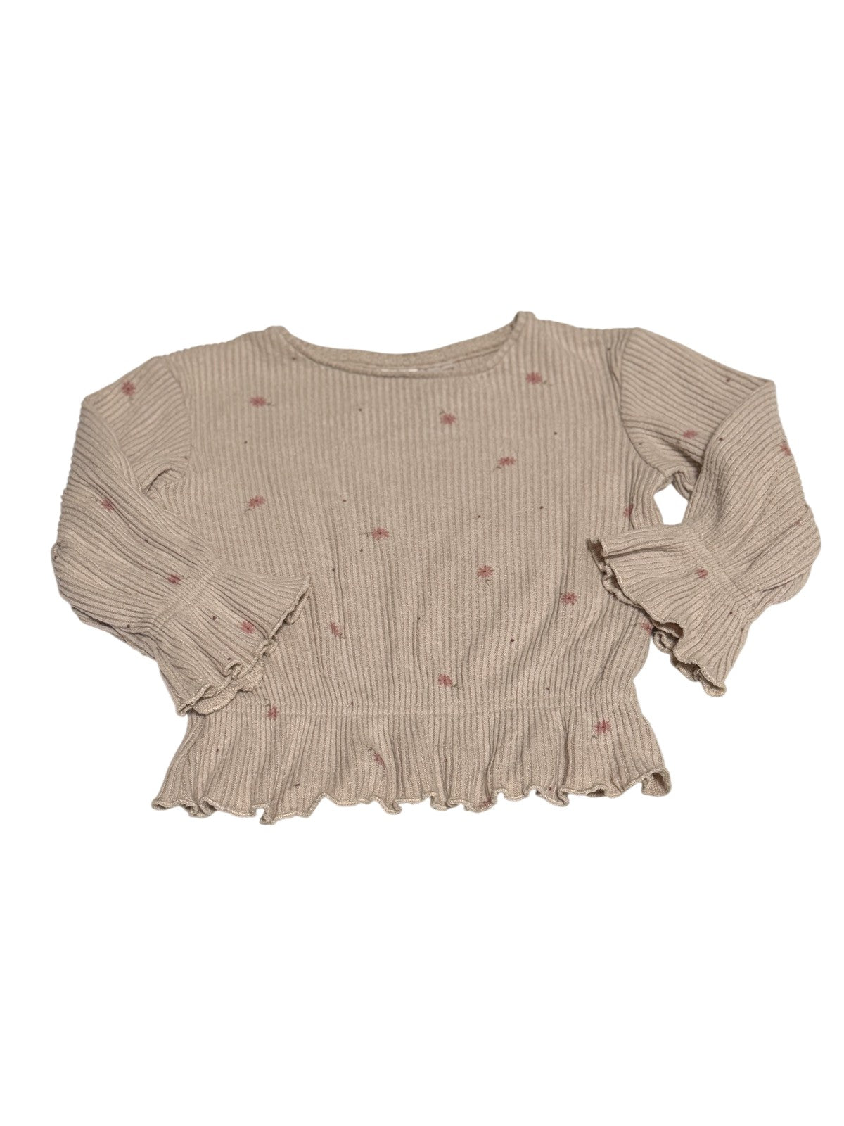 Zara Ribbed Floral Top 9-12m