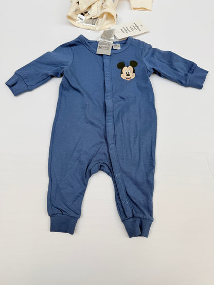 NWT - H&M Disney Mickey Mouse Sleeper 2PC Set NB