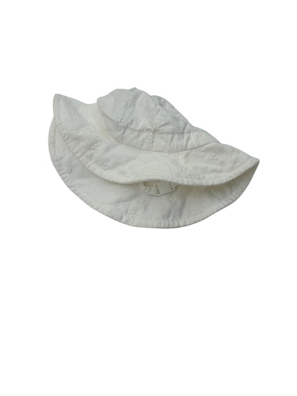 Jan & Jul White Eyelet Sun Hat Size S 0-6M