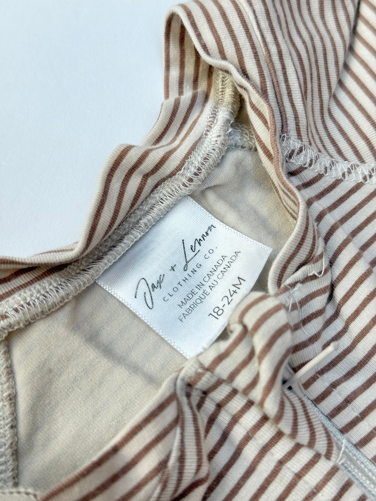 Jage + Lennon Striped Zip Romper 18-24M