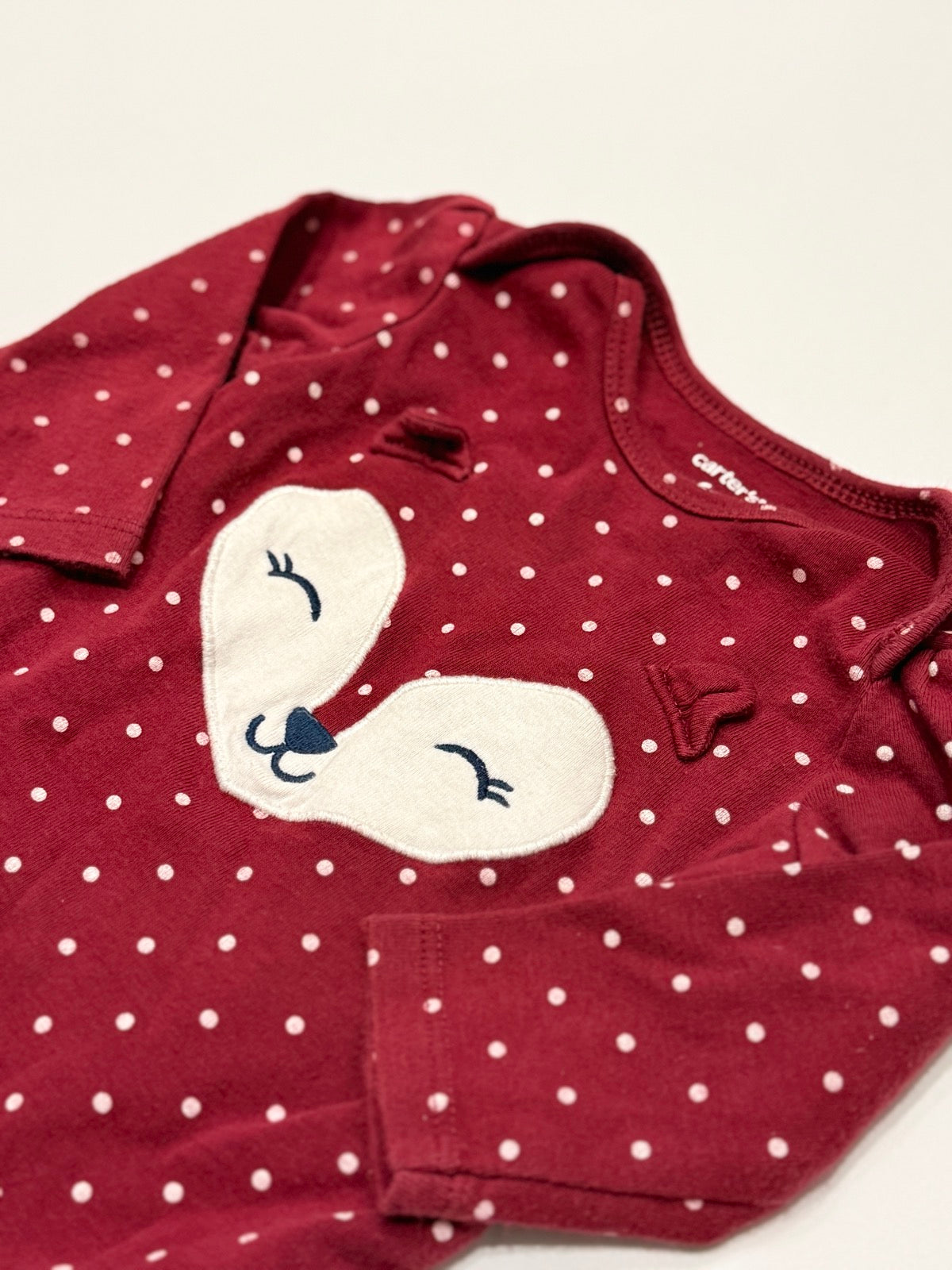 Carter's Deer Face Polka Dot Bodysuit 6M