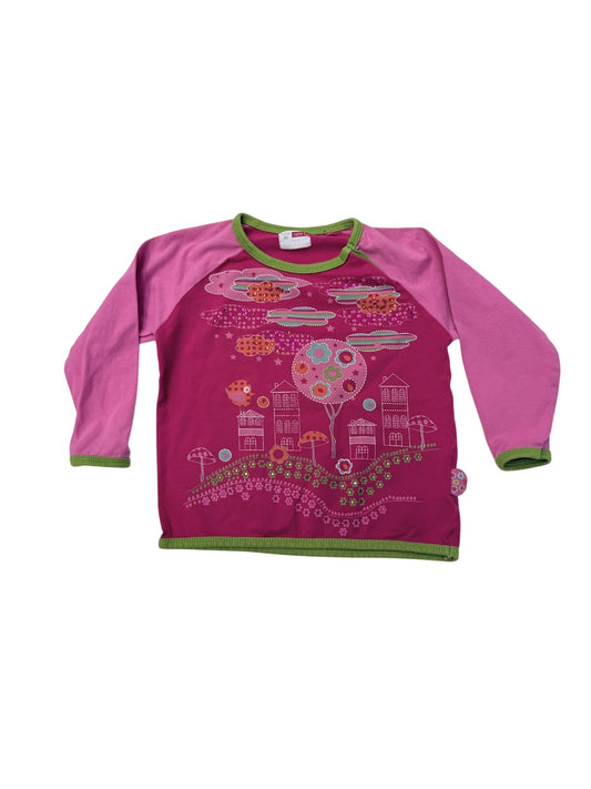 Name It Pink Graphic Long Sleeve Top 18-24m