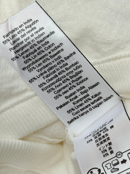 NWT - Next Baby White Linen Blend Bodysuit 6-9M