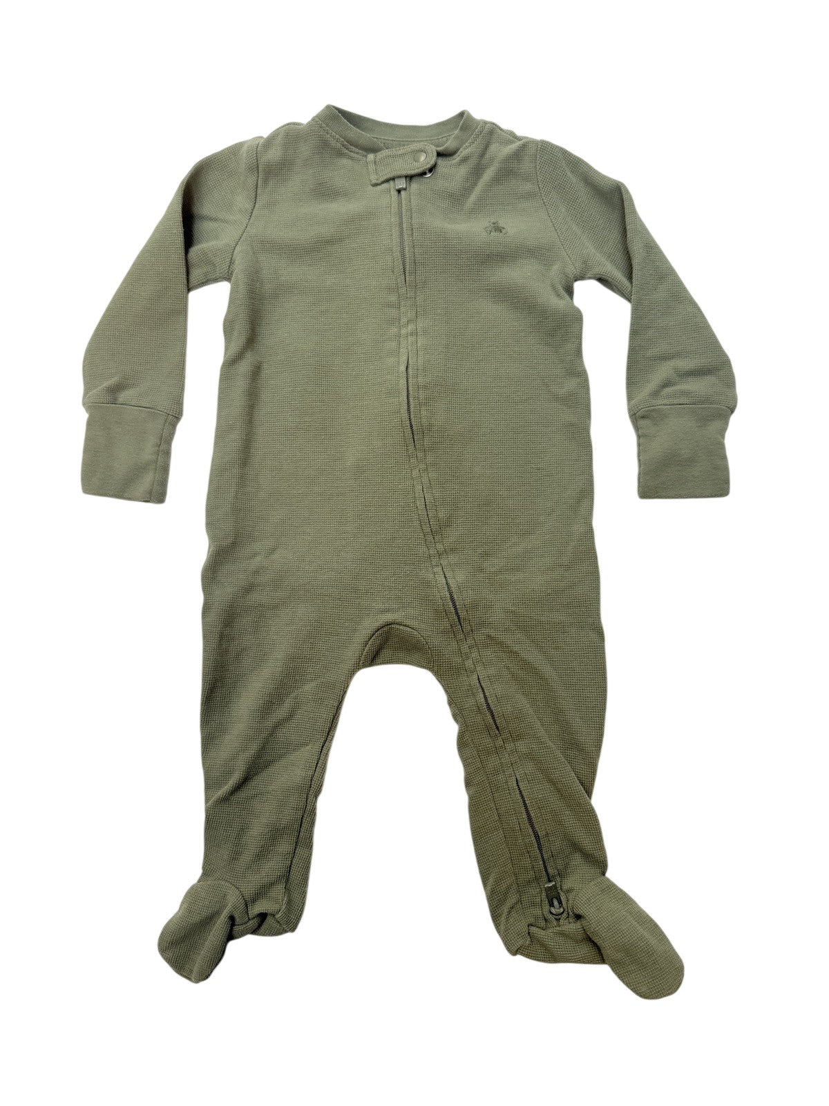 Baby Gap Olive Waffle Knit Sleeper 3-6M