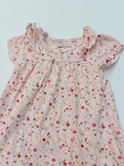 Minymo Floral Ruffle Dress 3M