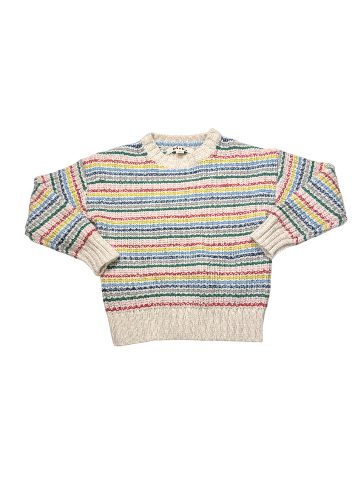 Mini Boden Striped Knit Sweater 6-7Y