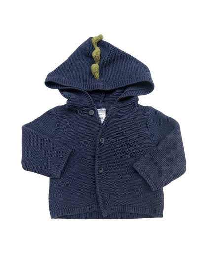 Carter's Navy Dino Hoodie Cardigan 6M