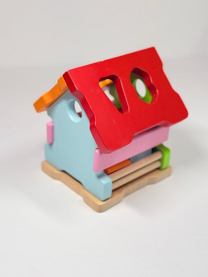 Wooden Shape Sorter House Toy