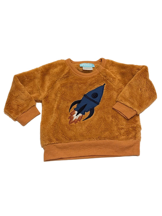 Pekkle Caramel Rocket Fleece Sweatshirt 12m