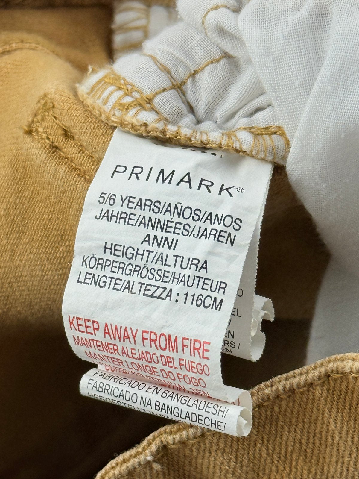 Primark Tan Skinny Jeans Size 5-6Y