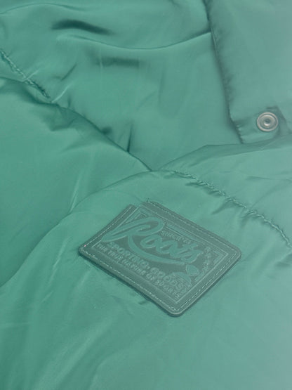 Roots Green Puffer Hooded Jacket Size 9-10