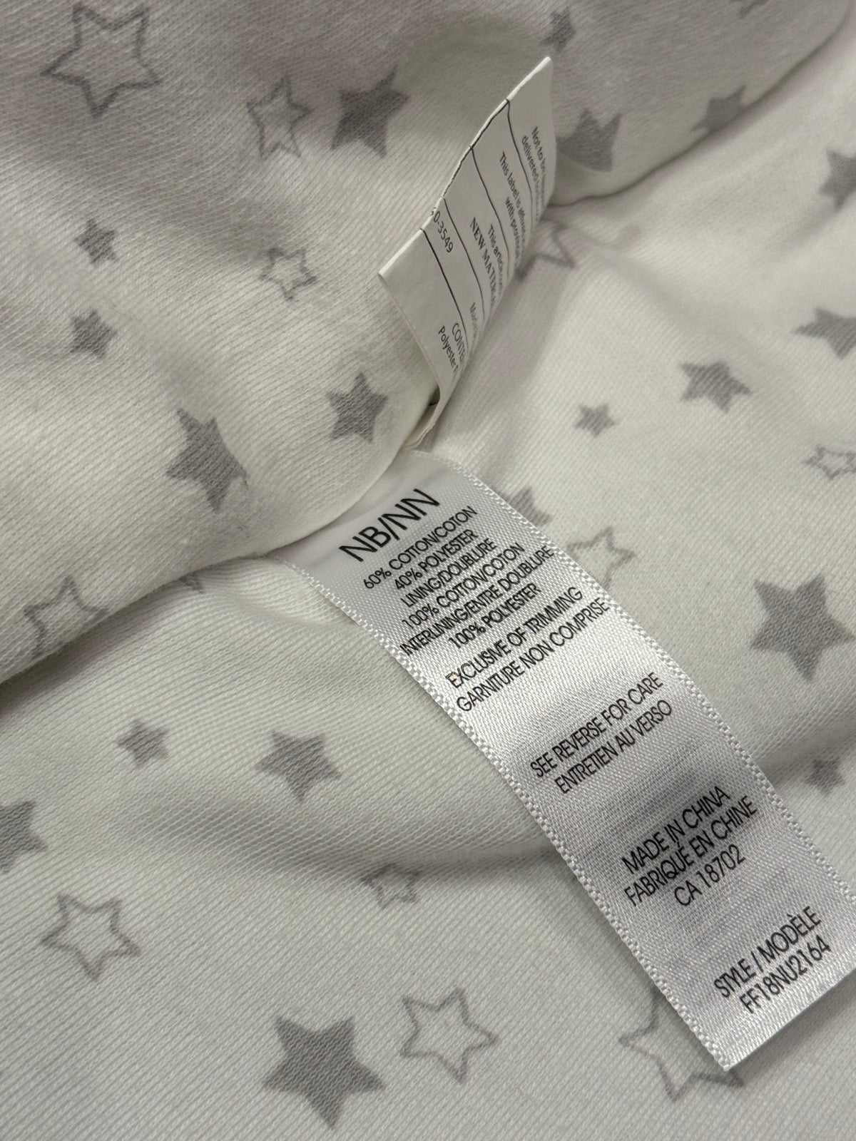 Fisher-Price Gray Stars Sleep Sack NB