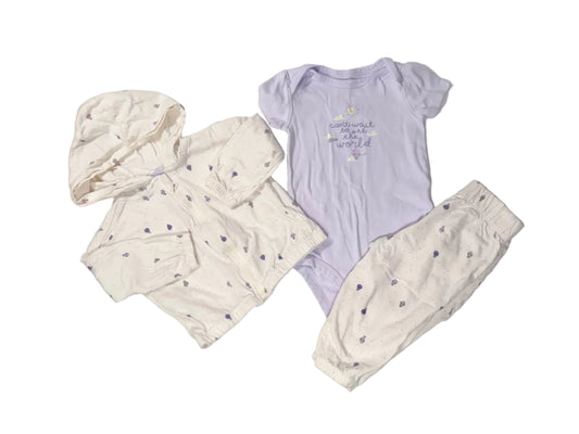 Carter's Lavender 3-Piece Outfit Set 6m