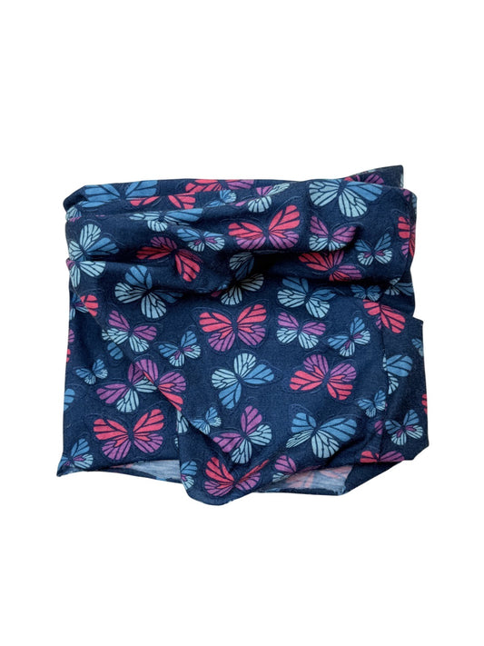 Butterfly Print Navy Blue Scarf