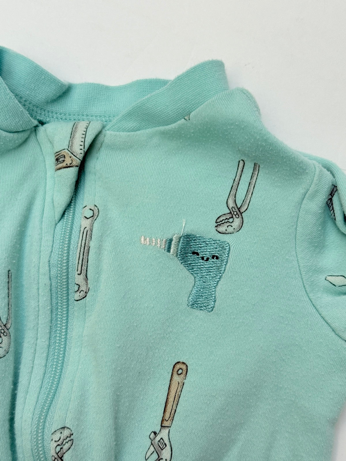 Pekkle Tool Print Footed Sleeper 3M