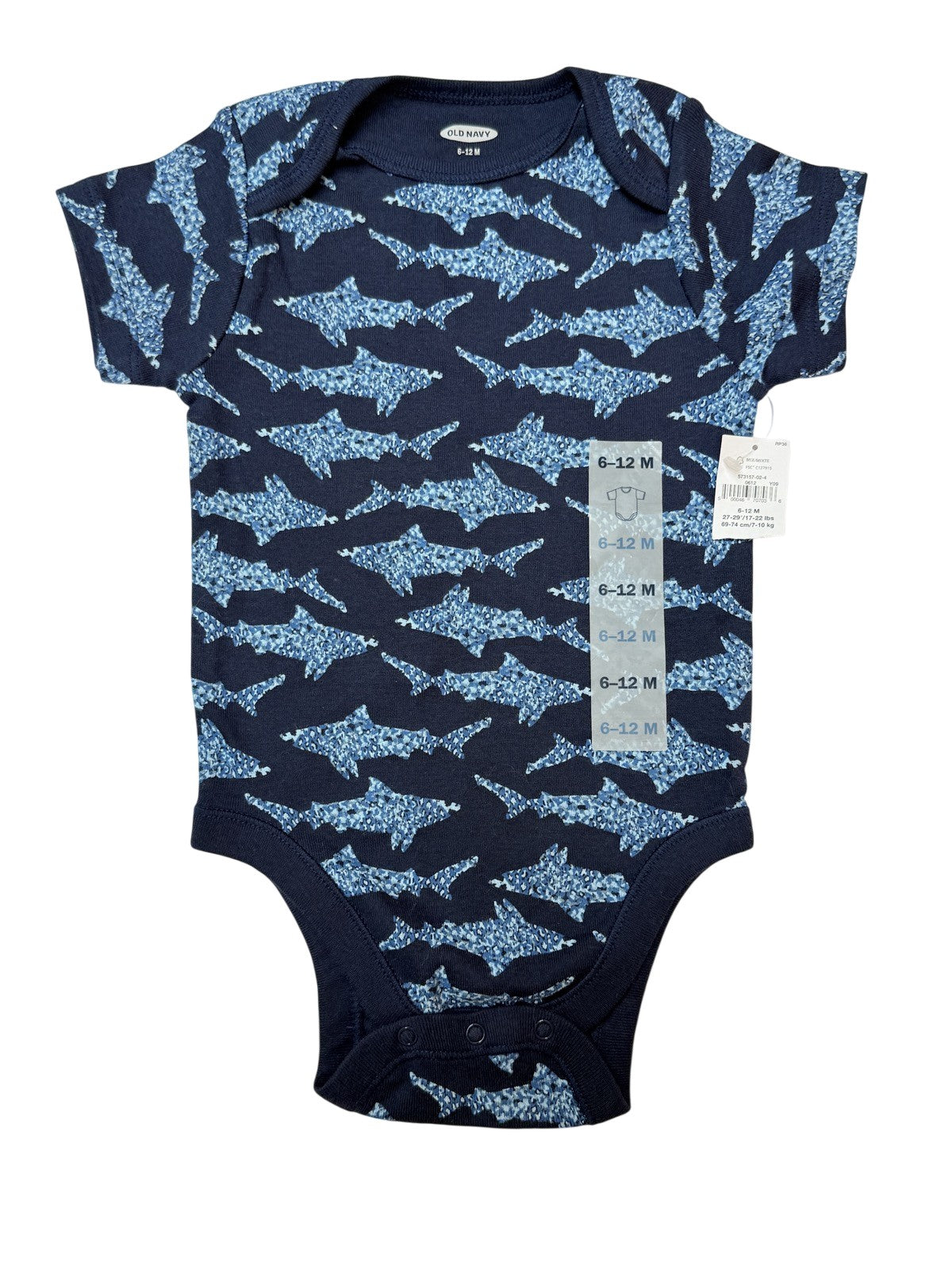 Old Navy Shark Print Bodysuit 6-12M