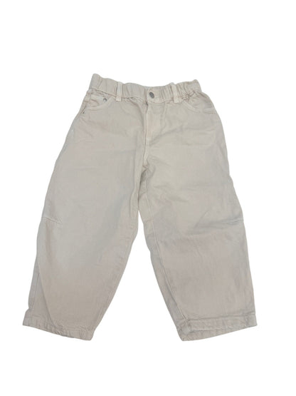 Zara Beige Elastic Waist Pants 4T