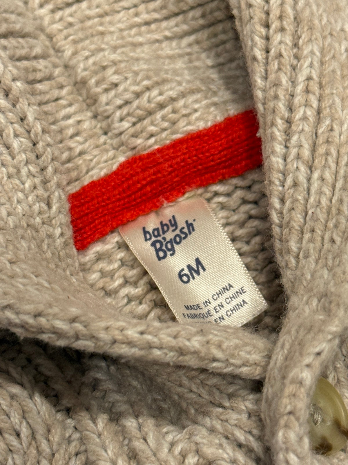 Baby B'gosh Cable Knit Cardigan Sweater 6M