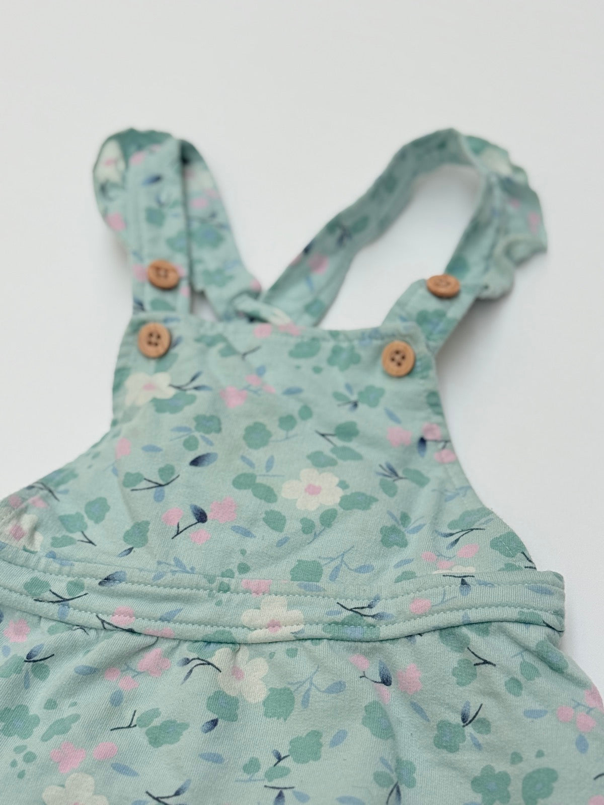 Pekkle Floral Overall Dress 12M