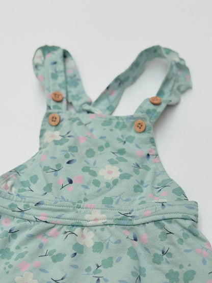 Pekkle Floral Overall Dress 12M