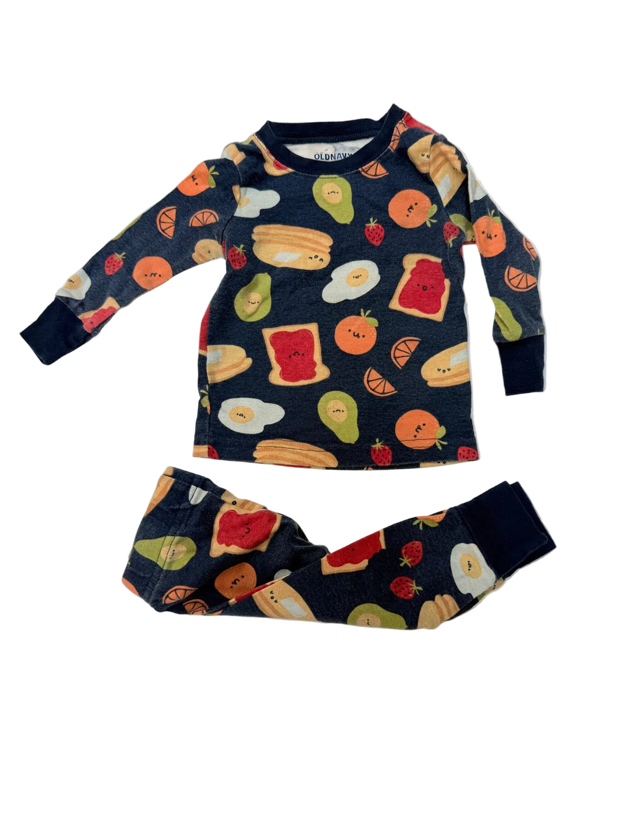 Old Navy Kawaii Food Print Pajama Set 6-12M