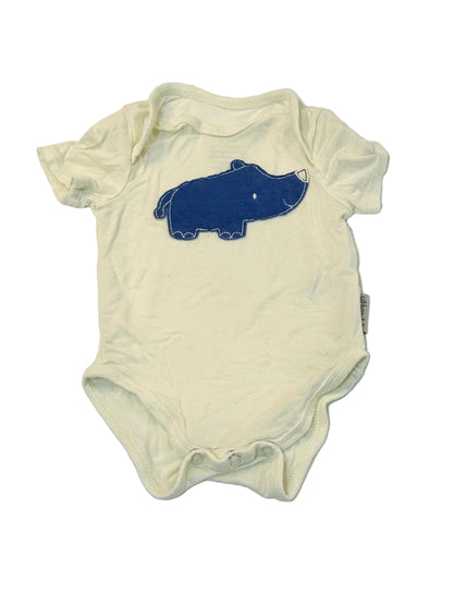 Silkberry Baby Cream Hippo Onesie 0-3M