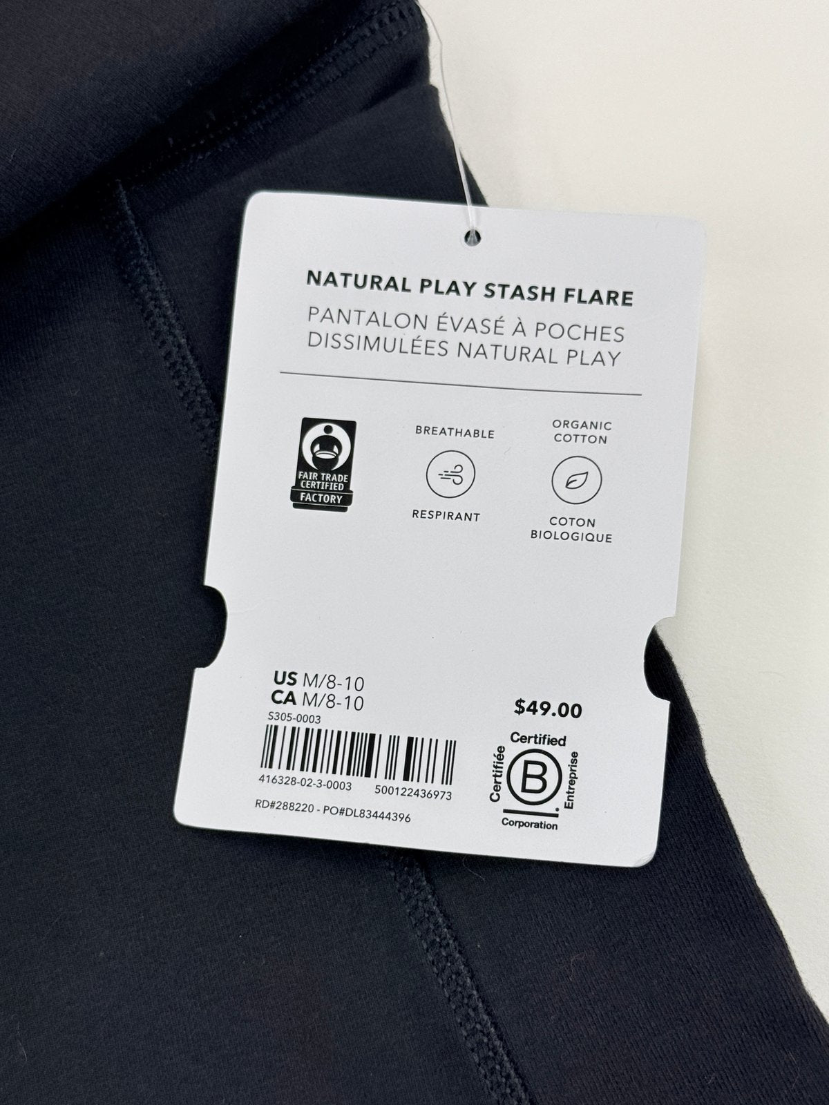 NWT - Athleta Girl Natural Play Stash Flare Pants M/8-10 8-10