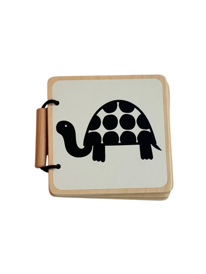 Wee Gallery Animals Wooden Baby Book